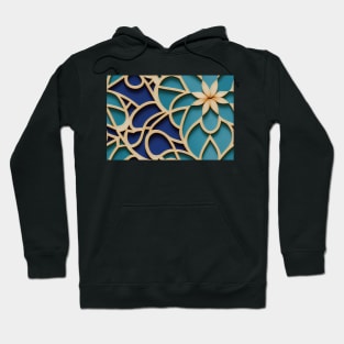 Flower Moroccan Tile Pattern Hoodie